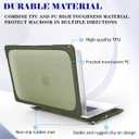 Mektron for MacBook Air 13 Case A1466 A1369, [Heavy Duty] [Dual Layer] Hard Case Cover with TPU PC Bumper for MacBook Air 13.3-inch (2010-2017) w/Keyboard Cover Screen Protector, Avocado Green