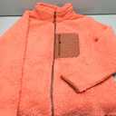 Amazon Essentials Women's Sherpa Color Blocked Long-Sleeve Mockneck Full-Zip Jacket, Coral Pink XXL