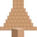 Edenseelake 50 Pack 4x4x4 inches Shipping Boxes Corrugated Cardboard Boxes for Packing, Moving, Mailing, Brown