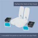 Trixie TX2 Automatic Food Dispenser, Two Food Bowls, Dual Timer, 48 Hour Timer, Battery Operated, White