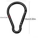 KGDJBGSE Black Aluminum Alloy Carabiner Key Clip 4PCS Carabiner