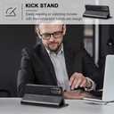 Jasonyu Flip Wallet Case for Samsung Galaxy A23 5G/4G,Leather Magnetic Folio Cover with Card Holder,Kickstand - TPU Shockproof Durable Protective Phone Case,Black