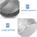 100PCS Aluminum Weighing Dishes with Finger Handle, 30ml Heavy Duty Tin Foil Weighing Boats for Laboratory, Powder, Liquid - Disposable Aluminum Foil Pans for Moisture Analyzers & Milligram S