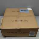 19.7'' Farmhouse Dining Room Light Fixture, 5-Light Metal Drum Chandelier, Black with Retro Wood Texture Interior