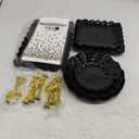 Pack of 10 NWK Cake Stand Set, with 3 x Two-Tier and 3 x Three-Tier Cupcake Stands, 4 x Appetizer Trays Perfect for Birthday Baby Bridal Shower Party (Black)