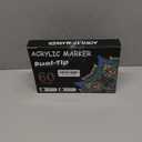 Markers for Adult Coloring Books No Bleeding, Dual Tip Acrylic Paint Markers, Brush & Fine Tip, Art Supplies for Rock Painting, Plastic, Wood, Canvas & Outdoor Projects (60 Colors) (1 Count (Pack of 60), Multicolor)