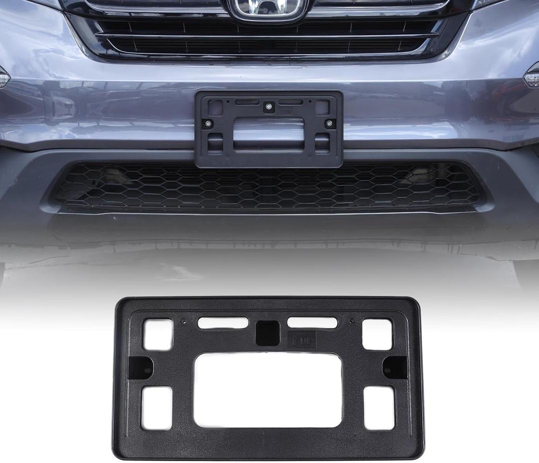 Front License Plate Bracket Holder for Honda Pilot 2019 2020 2021 2022, ABS Front License Plate Bracket Replacement Accessories