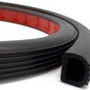 D Shape Rubber Seal Strip, 3/4" Self-Adhesive EPDM Rubber Weather Stripping Gasket for Automotive, Boat, RV Slide Out Seal, Marine, Garage Doors/Window and More, 20Ft