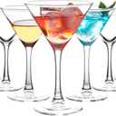 UMI UMIZILI Martini Glasses Set of 7 Classic Cocktail Martini, Margarita, Whiskey, Tequila Glass for Engagements, Weddings, Corporate Events, Parties Gifts, Dishwasher Safe, Clear