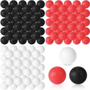 Libima 120 Pack Colored Table Tennis Balls 40 mm Plastic Balls Bulk for 4th of July Carnival Wedding Pool Games, DIY Arts, Pet Toys, School Patriotic Activities (Red, Black, White)