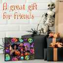 Happy Halloween Photo Frame - Wooden Photo Frame, Holds 4" x 6" Photos, Pumpkin Ghost Theme Horror Decorations for Photo Display, Home, Office Decoration or as Gift - A01