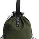 Canvas Drawstring Lunch Bag Insulated Lunch Bento Tote Bag Reusable Lunch Bag with Handle and Drawstring Closure for Women Work Picnic or Travel