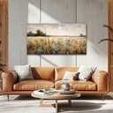 Wapluam Framed Wall Decor For Living Room Canvas Prints Wall Art Bedroom Office Decoration Vintage Abstract Painting Rural Natural Landscape Artworks Pictures Ready To Hang Farmhouse Home Decor, 48"L x 24"W