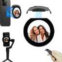 Vlog Selfie Monitor Screen, Magnetic Phone Vlog Selfie Monitor Screen Bluetooth Remote, Using Phone Rear Camera for Selfie Vlog Live Stream TikTok, Compatible with iPhone & Android, Aluminum 2025 New