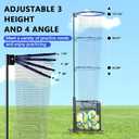 Volleyball Setter Trainer Net Adjustable Height and Angle Home Volleyball Trainer Net with Wheels and Collection Bag Volleyball Training Equipment for Both Indoor and Outdoor Training