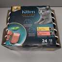 Sheba Perfect Portions Kitten Wet Cat Food Pate Chicken Entree and Salmon Entree, 2.6 oz. Twin-Pack Trays (12 Count, 24 Servings), Best By 09 04 2027