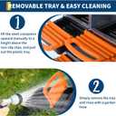Chicken Nesting Boxes, 10 Compartments Chicken Laying Boxes, with Support Legs, Removable Plastic Tray, Easy to Clean, Roll Away Nesting Boxes for Chickens Laying Eggs, Orange