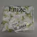 Fnize Faux Orchid Stems Real Touch Artificial Phalaenopsis Flowers Latex Petals 38 Inches 2pcs (Green White)