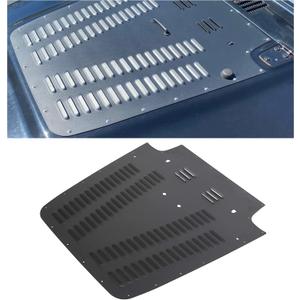 ECOTRIC Hood Louver Compatible with 1997-2002 Jeep Wrangler TJ Black Powder Coating Aluminum Vented Engine Vent Insert Radiator Cooling Panel