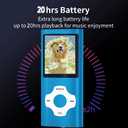 MP3 Player, Hotechs MP3 Music Player with 32GB Memory SD Card Slim Classic Digital LCD 1.82'' Screen MINI USB Port with FM Radio, Voice Record (Blue)