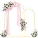 VEVOR Arch Backdrop Stand, Set of 2, 7.2 ft and 6 ft, Stable Structure, Easy Assembly, Gold Metal Arch Backdrop Stand for Wedding, Birthday Party, Graduation, Celebration, and Ceremony Decoration