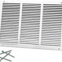 Howeall 18"W x 12"H [Duct Opening Size] Steel Return Air Grille, Air Return Vent Cover for Ceiling and Sidewall - HVAC Air Vent Covers - [Outer Dimensions: 19.75"W x 13.75"H]
