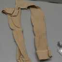 Amazon Basic Care Medical Compression Stockings for Circulation, Varicose Veins, Swelling, Edema, 20-30 mmHg, Women & Men Thigh Length Hose, Open Toe, Breathable, Beige, Medium (Previously NuVein)