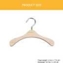 Toyvian Mini Wooden Clothes Hangers 10 Pieces Doll Closet Organizer Accessories for Bjd Dolls and Kids Doll Clothes Storage 2.95 Inch