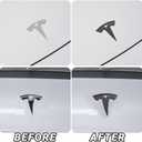 Emblem Cover Compatible with Model Y 2024 2023 2022 2021 2020 Accessories 3 PCS