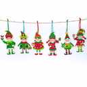 Winlyn 24 Sets Christmas Craft Kits Winter Crafts DIY Santa's Helper Elf Ornaments Decorations Arts Sets Elf Christmas Foam Stickers for Kids Holiday Festive Home Classroom Activities Party Favors