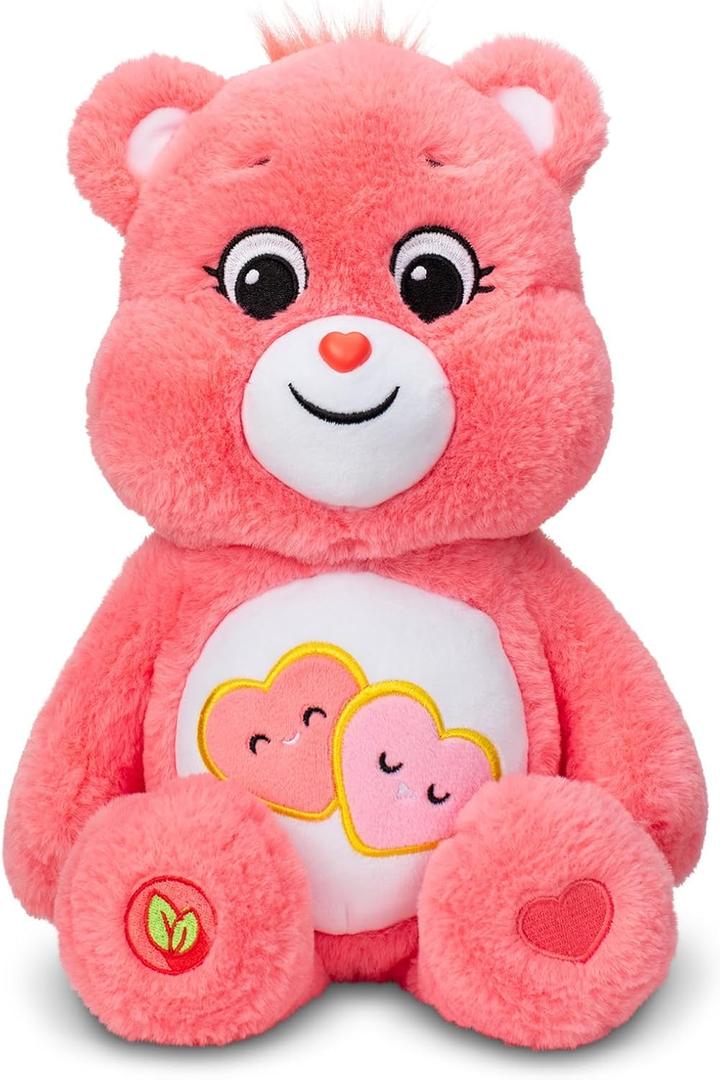 Care Bears 14" Love-A-Lot Bear Plushie - Medium Size - Pink Plush for Ages 4+  Perfect Stuffed Animal Holiday, Birthday Gift, Super Soft and Cuddly  Good For Girls and Boys, Collectors