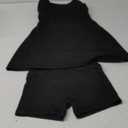Tennis Dress for Women Workout Dress with Built-in Bra & Shorts Pockets for Athletic Exercise Golf (Small, Black)