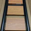 HBTower Step Ladder,Lightweight Aluminum Folding Step Stool with Anti-Slip Wide Pedal,330lbs Capacity Step Ladder for Household,Kitchen,Office - BlackWoodgrain