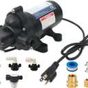 T33 Automatic On-Demand Diaphragm Pump 115Vac, 4.0GPM, 45PSI, Industrial Water Pressure Pump for Kitchen, Bathroom, RV, Marine Yacht, Caravan, Garden