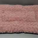 KSIIA Washable Dog Bed Deluxe Plush Dog Crate Beds Comfy Kennel Pad Anti-Slip Pet Sleeping Mat for Large, Jumbo, Medium, Small Dogs Breeds, 23" x 18", Pink