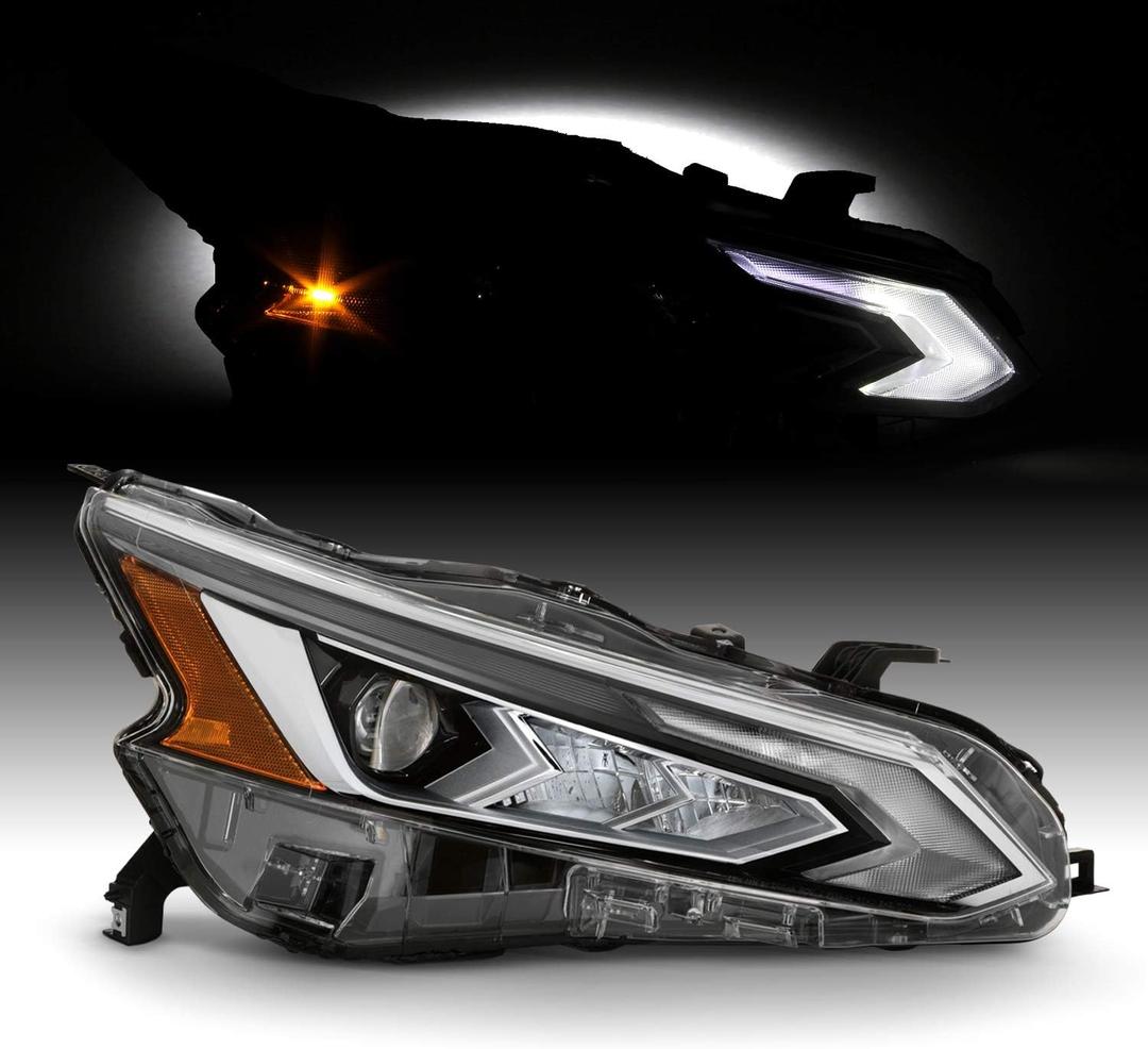 AKKON - Fits 2019-2022 Nissan Altima LED DRL Projector OE Headlights w/High Beam Assist - Right Replacement (Right Passenger Side)