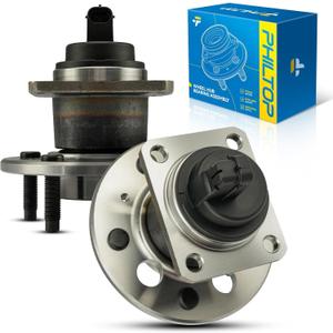 PHILTOP 512003 x2 Rear Wheel Bearing Fit for Buick Lesabre Lucerne Riviera Reatta Park Avenue, Cadillac DTS DeVille Seville Eldorado Allante, Chevy Malibu, Pontiac Bonneville Grand Am, 5 Lugs W/ABS