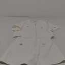 Women's 2 Piece Suit Sets White Acetate Short Sleeve Blazer Jacket and Skirt Shorts Business Casual Outfits (Large)