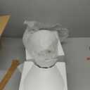 Handemade Large Round Vase for Centerpieces, White Rustic Vase Farmhouse Decor, Distressed Textured for Home Decorations, Earthy Room Decor Aesthetic, Stone Look Ceramic Clay Pottery, 10 inch