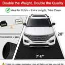 20' x 7'4" Garage Floor Mats - All-Weather Garage Floor Mats for Under Car, Absorbent Oil Spill Mat, Anti-Slip Garage Carpet, Reusable Garage Mats with Waterproof Backing, Garage Car Mat & Floor Rug