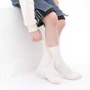 JAKIDAR Girls Crew Seamless Socks Kids Casual Dress Cotton Socks 6 Pairs (4-7 Years, Pink Purple White)