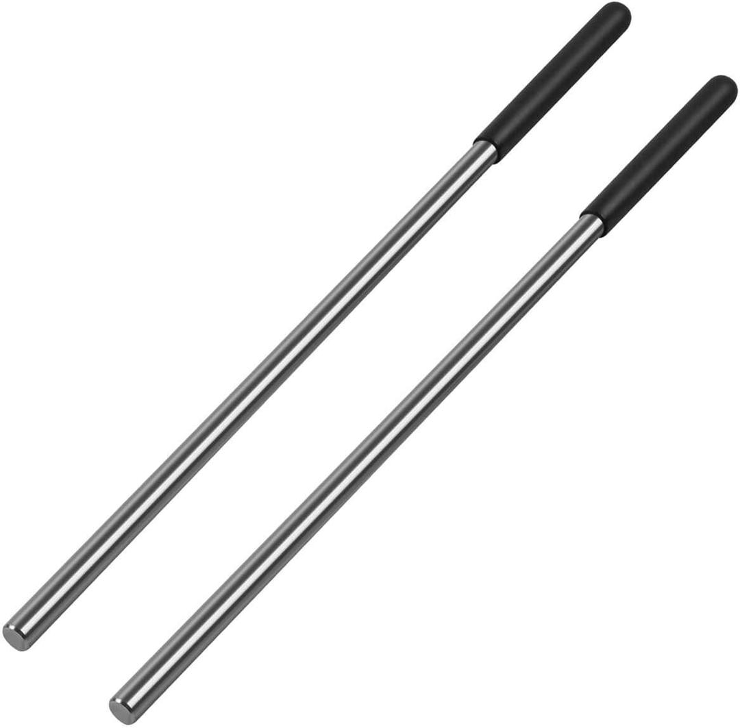 2 Pack 18 Inch Winding Rods for Torsion Springs, 0.5inch Diameter Steel Winding Bars for Adjusting or Replacing Garage Door Tension Springs with Rubber Handle