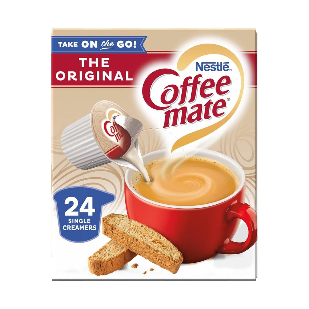 Coffee-mate Coffee Creamer Liquid Singles, Original, 24 Count (Pack of 4) (EXP 08/01/26)