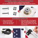 Boat Flag Pole 46", Heavy Duty Stainless Steel Marine Flag Pole with Non-Slip Grip, 7/8" Diameter Flagpole with Mounting Clamps for Boat, Yacht, Truck Bed, Kayak, RV