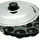 Non Stick Appam Patra, Appam Maker, 12 Pits Appam Maker With Lid, 1 Spatula, 1 Scrubber
