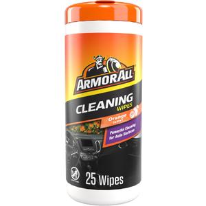 Armor All Car Interior Cleaner Wipes , Car Cleaning Wipes with Orange Cleans Dirt and Dust in Cars, Trucks and Motorcycles, 25 Count