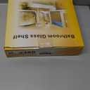 HouseMila Glass Shower Shelves, 2 Tier Tempered Glass Corner Shelf Shower Organizer with Extra 3 Hangers Shower Shelves for Inside Shower