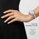 Missair Bands Compatible with Apple Watch Band 38mm/40mm/41mm/42mm(Series 10) Thin Metal Diamond Bracelet Band with Jewelry Crystal for iWatch Series 10 9 8 7 6 5 4 3 SE Ultra for Women