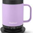 Happiness Smart Heated Coffee Mug,16oz Rechargeable Electric Self Heating Temperature Control Coffee Cup