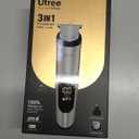 Ufree 3-in-1 Beard Trimmer for Men, Valentine Gifts for Men, IPX6 Waterproof Men's Electric Razor Shaver for Mustache, Professional Hair Trimmer Clippers, Type-C Body Grooming Kit